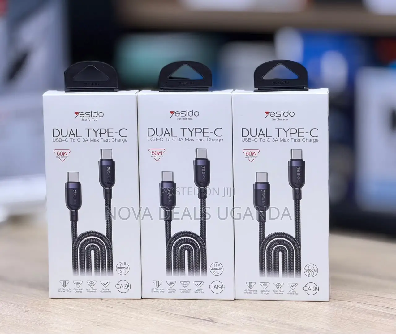 Yesido CA194 60W PD Fast Charging USB Type-C to Type-C