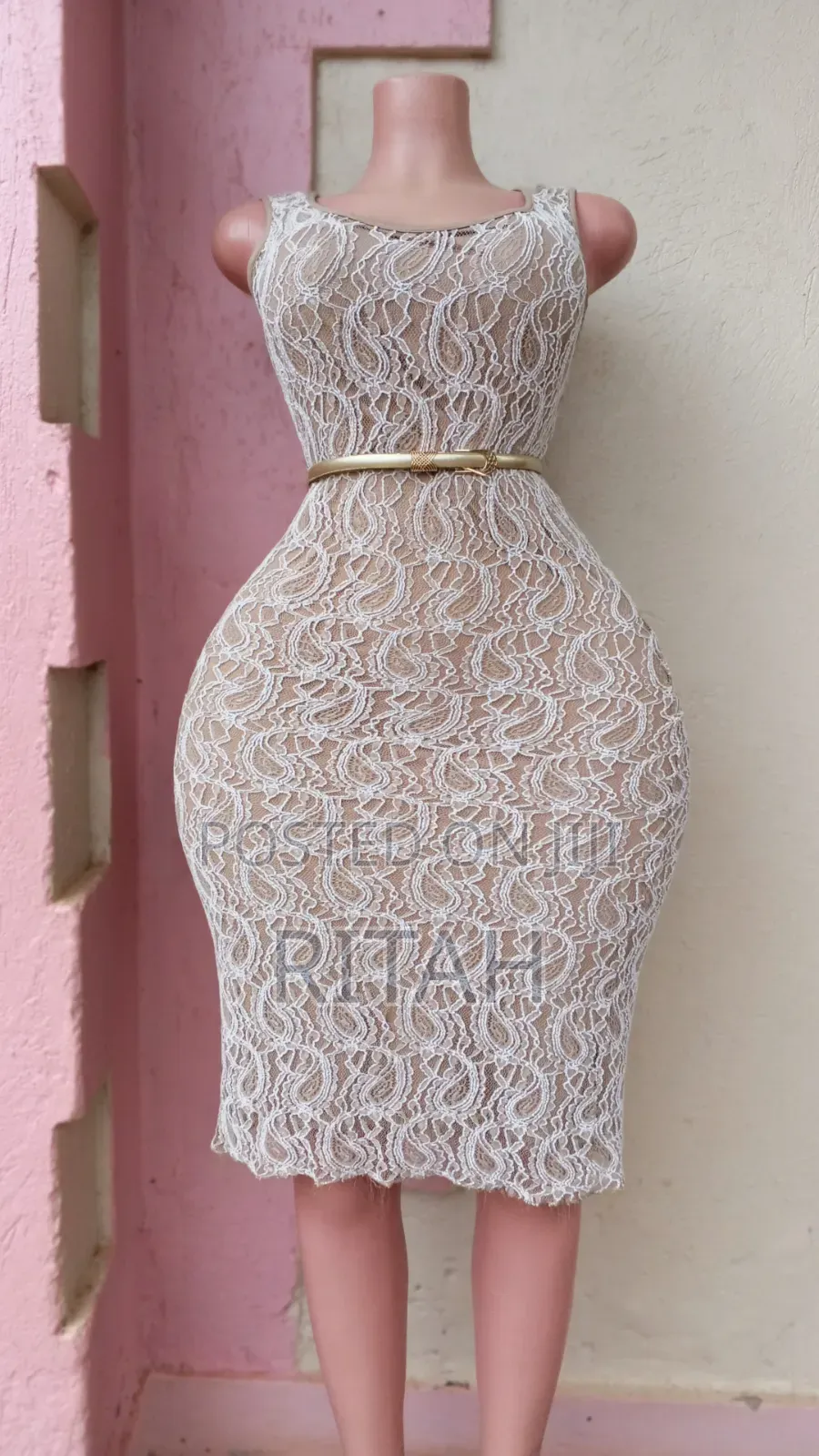 Elegant White Lace Bodycon Dress
