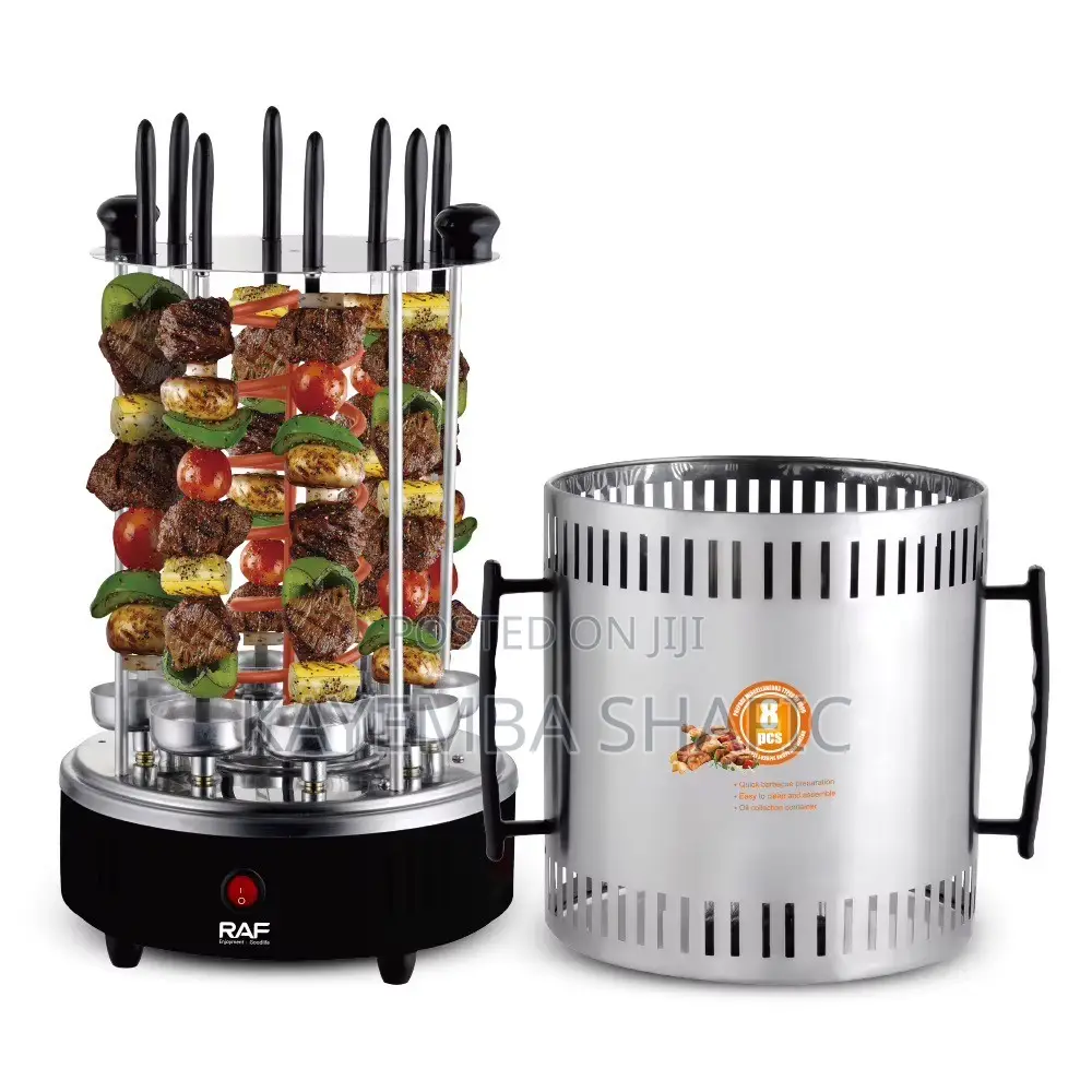 RAF Electric Vertical Kebab Grill & Smokeless BBQ Skewers
