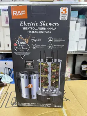 RAF Electric Vertical Kebab Grill & Smokeless BBQ Skewers