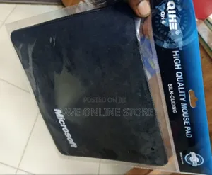 Black Microsoft-Branded Mouse Pad (Model QH-6)