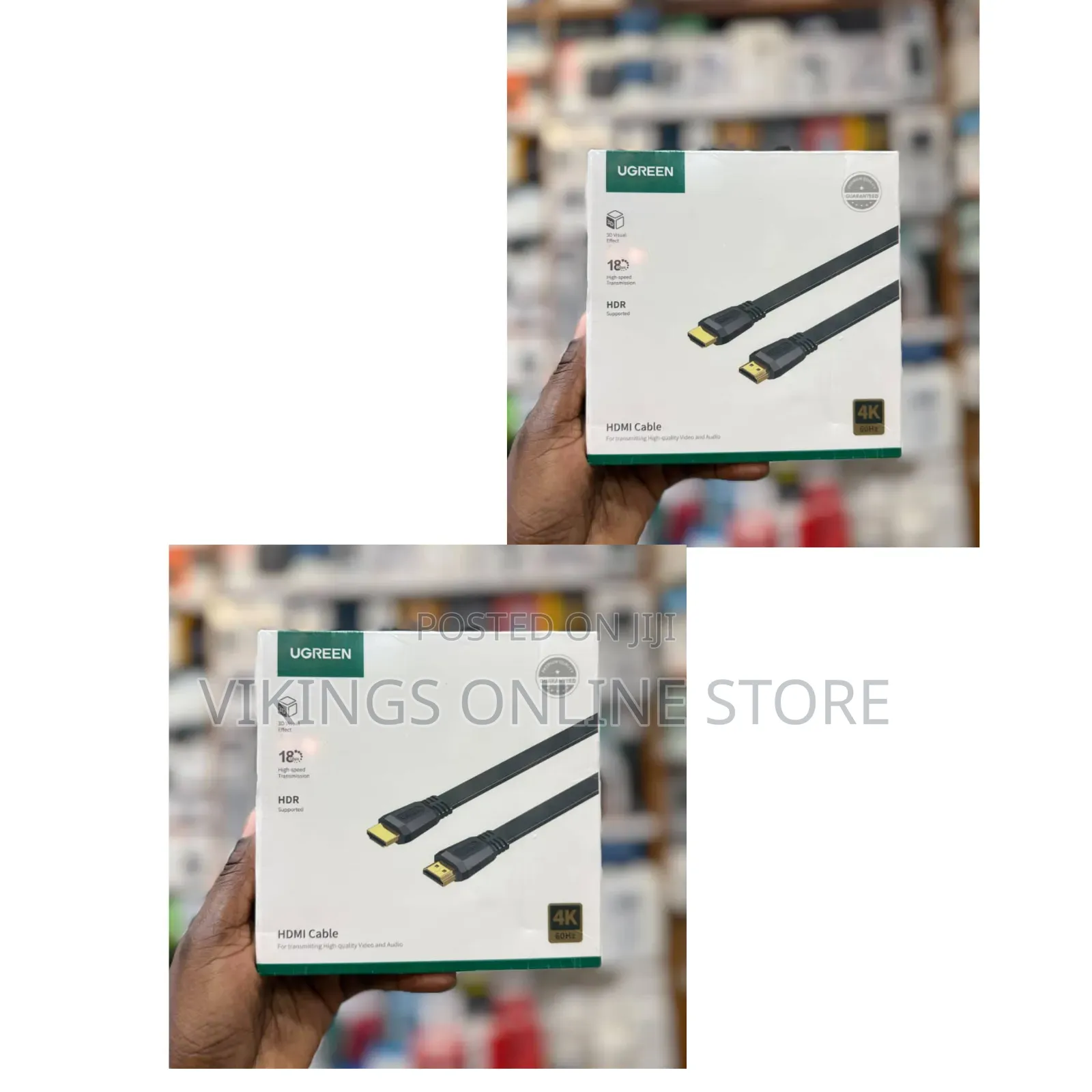 Ugreen ED015 HDMI Flat Cable ,2M Length, HDMI 2.0, Up to 4K at 60Hz