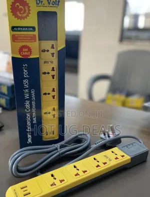 Dr. Volt 4-Way Extension Cable With USB & Built-in Power Guard | 3M