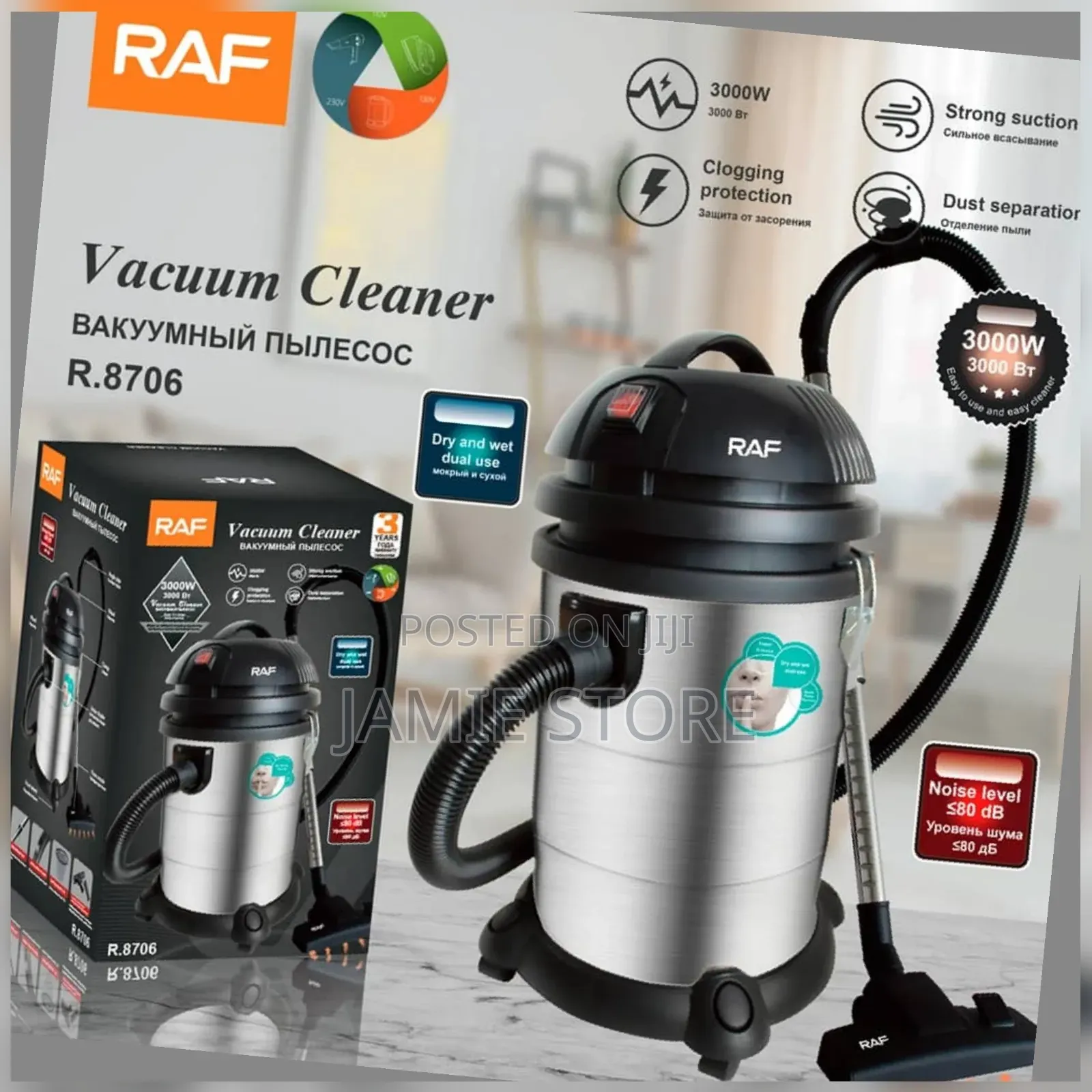 Raf Vacuum Cleaner Wet & Dry R.8706/ Vacuum Cleaner