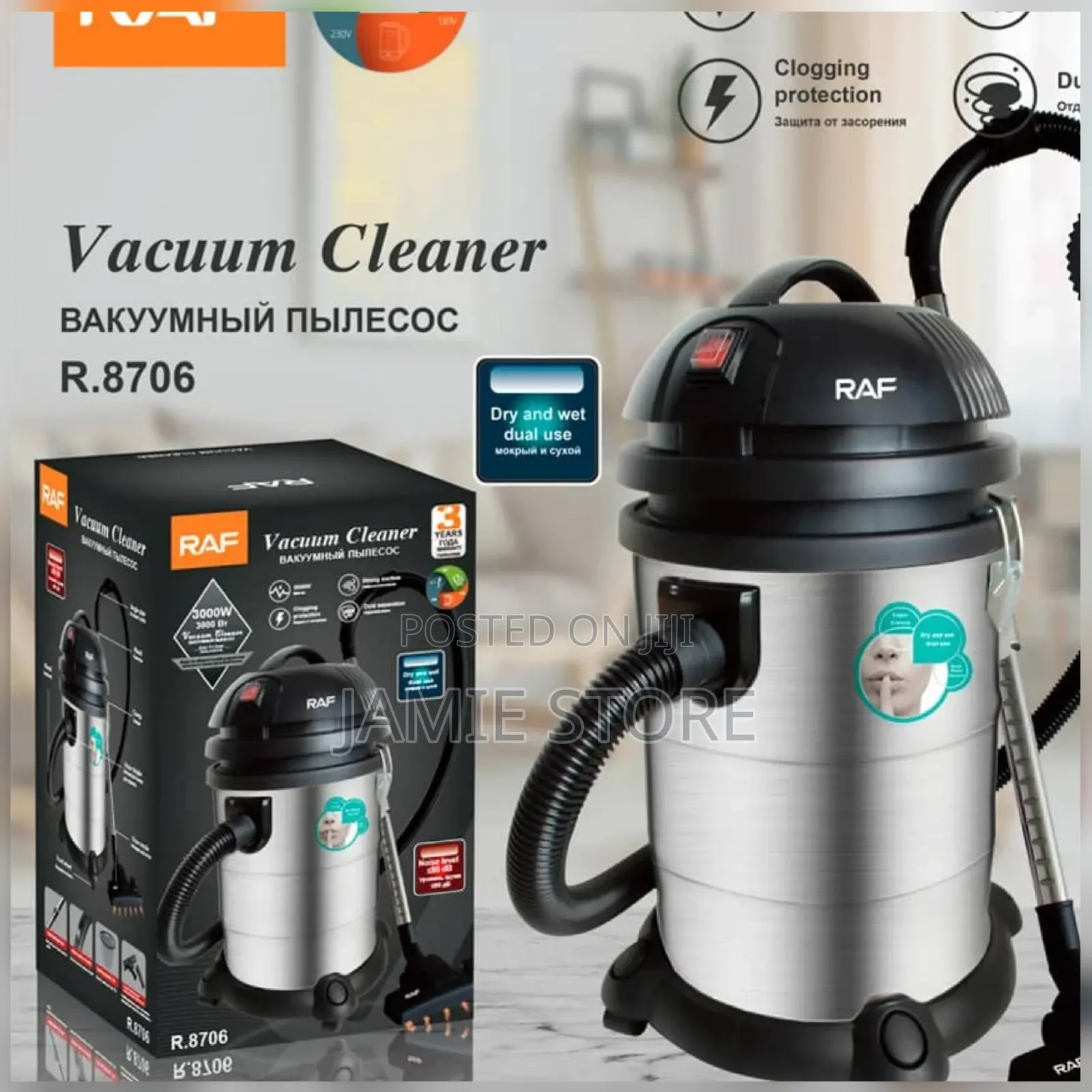Raf Vacuum Cleaner Wet & Dry R.8706/ Vacuum Cleaner