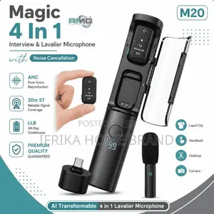 Apex M20 Magic 4-in-1 AI Transformable Wireless Lavalier Microphone
