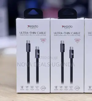Yesido CA206 60W Type-C to Type-C Ultra Thin Braided Data Cable