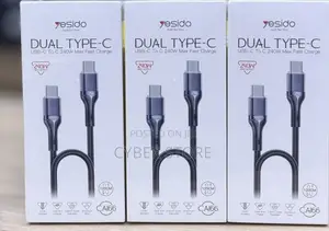 Dual Type-C to Type-C 240W Fast Charging Braided Data Cables (1.2m)