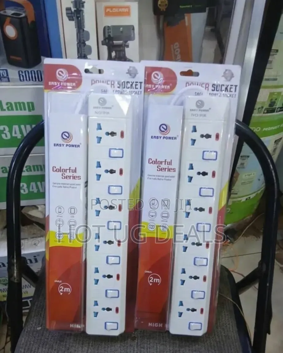 Easy Power Colorful Series 6-Way Power Socket Extension Strip 2M Cable