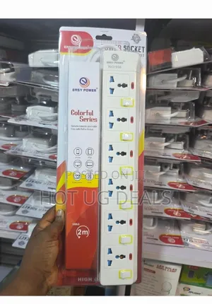Easy Power Colorful Series 6-Way Power Socket Extension Strip 2M Cable