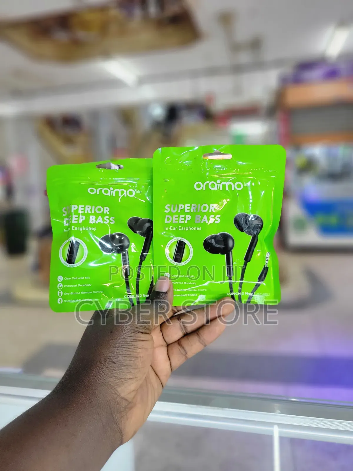 Oraimo Superior Deep Bass Wired in-Ear Earphones With a 3.5mm