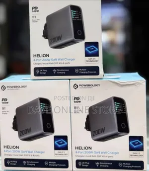 Powerology Helion 4-Port 200W GaN Wall Charger