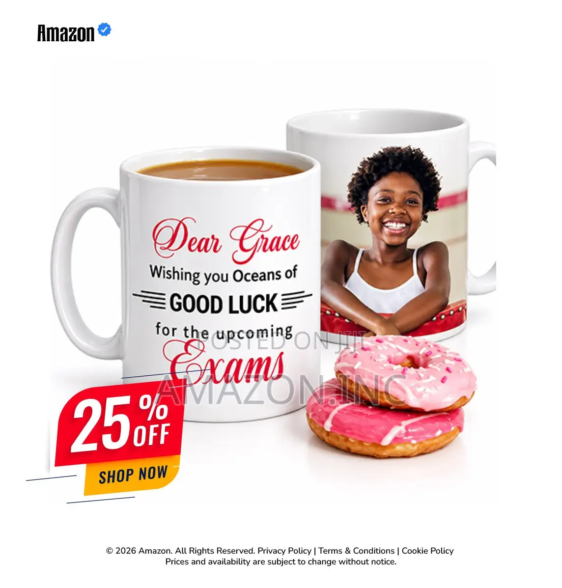 Personalized Exam Success Photo Mug – Custom Gift for Students