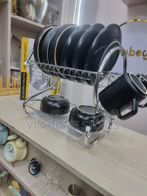 2 Layer Dish Rack Drainer Size L360x115x240mm