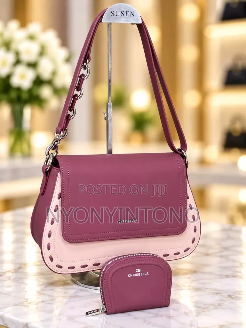 Chrisbella Two-Tone Shoulder Bag and Purse