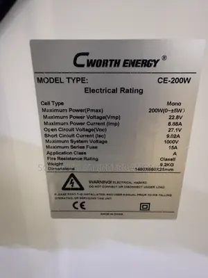 200Watts Solar Panel Monocrystalline