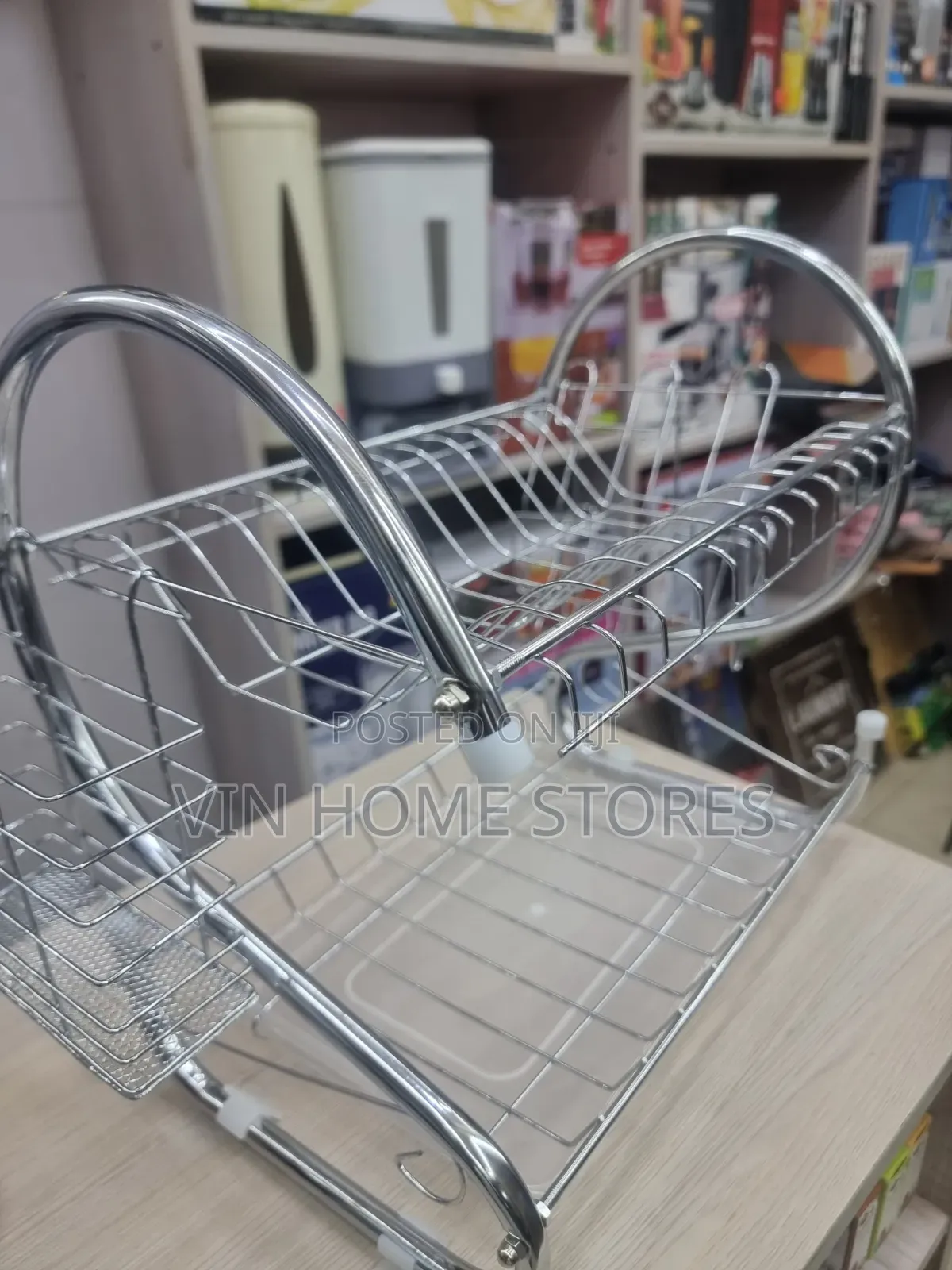 2 Layer Dish Rack Drainer Size L360x115x240mm
