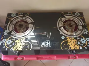 ADH Glass Double Burner Gas Stove