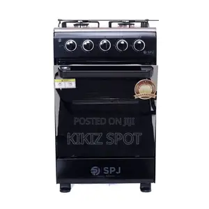 SPJ 50*50cm Full Gas Standing Cooker With Gas Oven –Black (3YRS WRNTY)