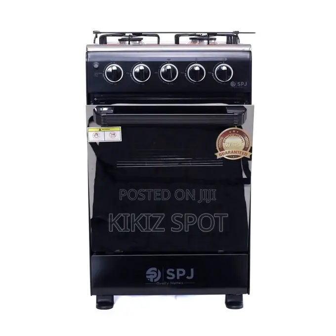 SPJ 50*50cm Full Gas Standing Cooker With Gas Oven –Black (3YRS WRNTY)