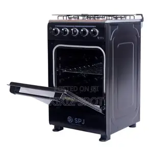 SPJ 50*50cm Full Gas Standing Cooker With Gas Oven –Black (3YRS WRNTY)