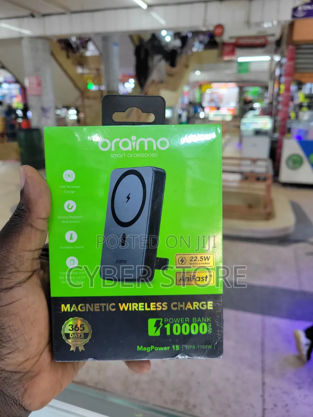 Oraimo MagPower 15 10,000mAh Magnetic Wireless Power Bank.