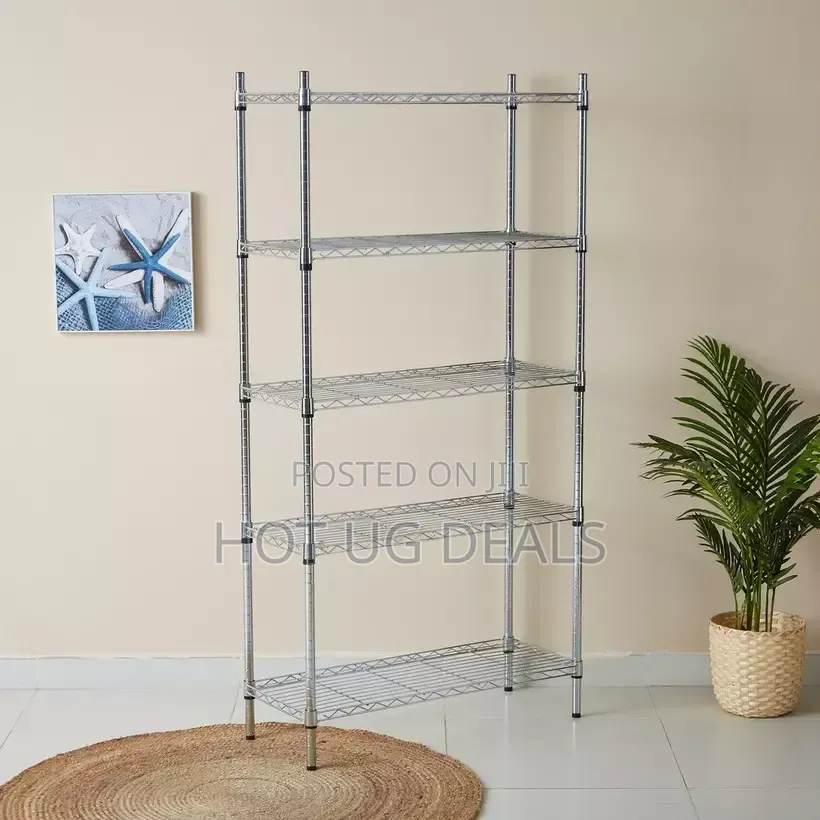 5-Tier Heavy Duty Wire Shelving Unit | Garage & Pantry Storage Rack