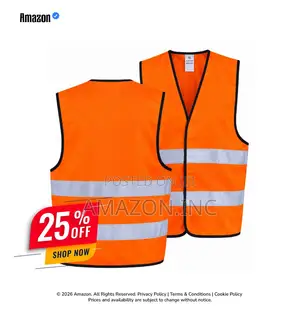 Orange High Visibility Reflective Safety Vest & Construction Vest