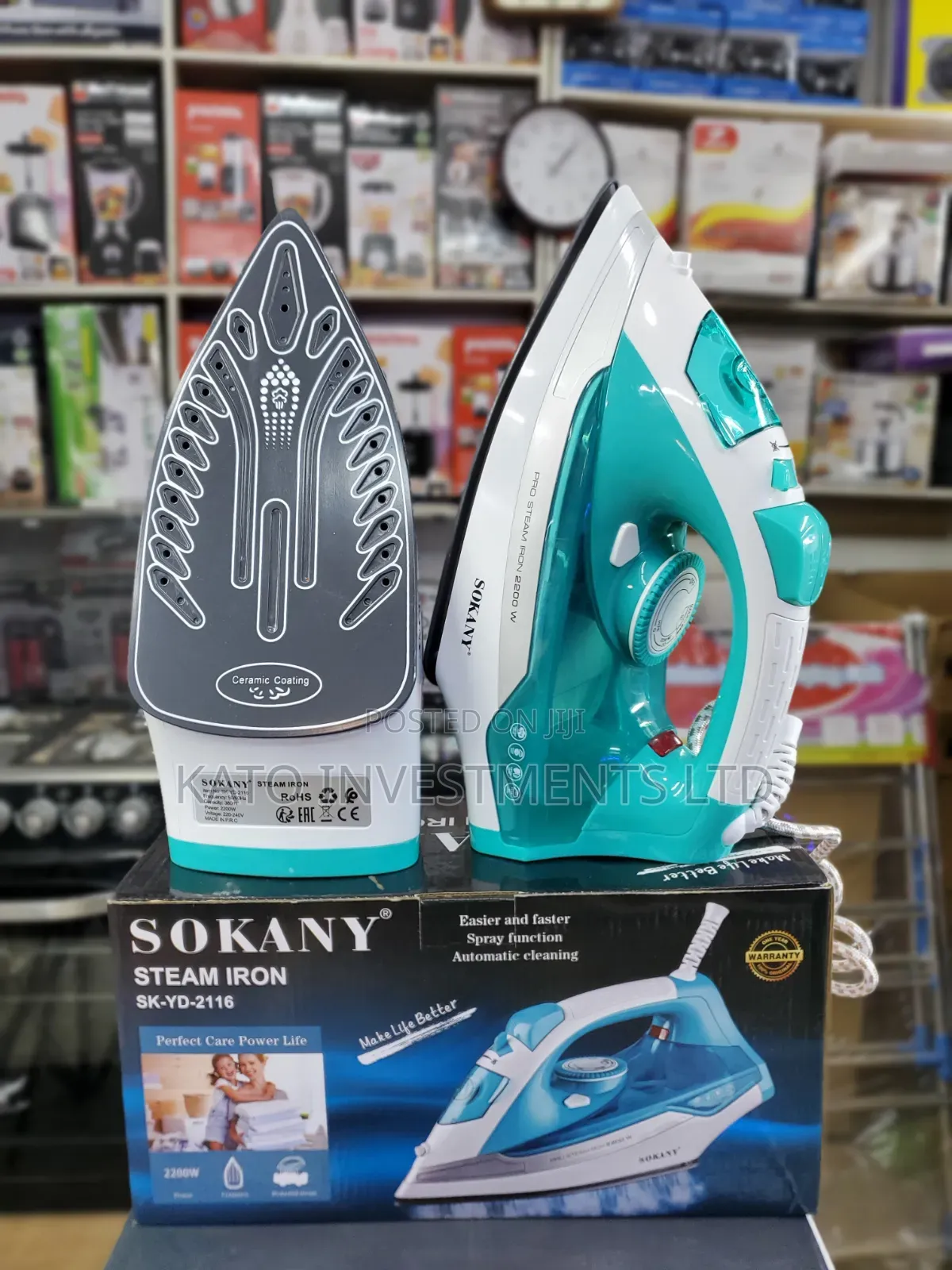 Sokany Steam Iron Green Sk-Yd-2116