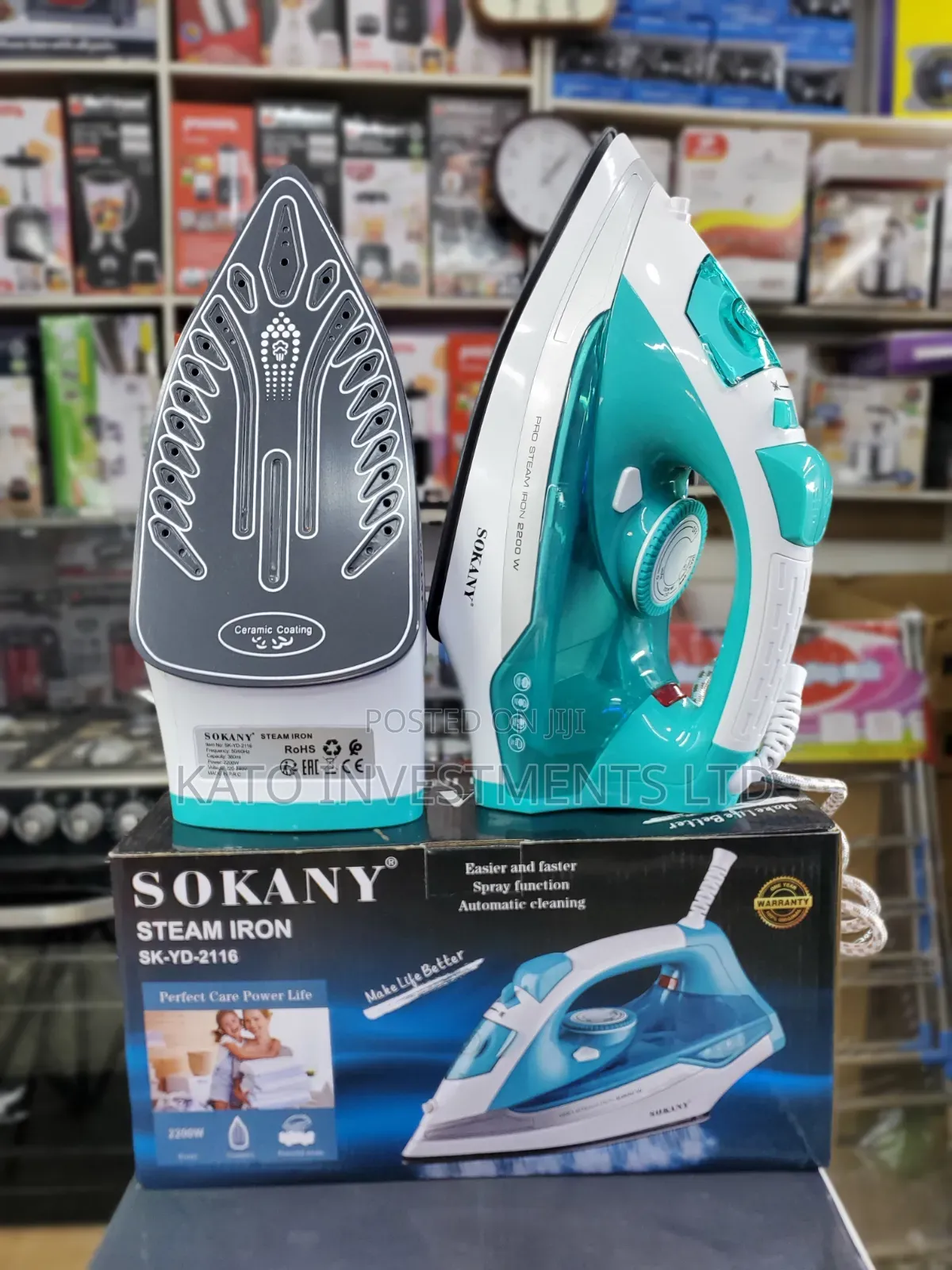 Sokany Steam Iron Green Sk-Yd-2116