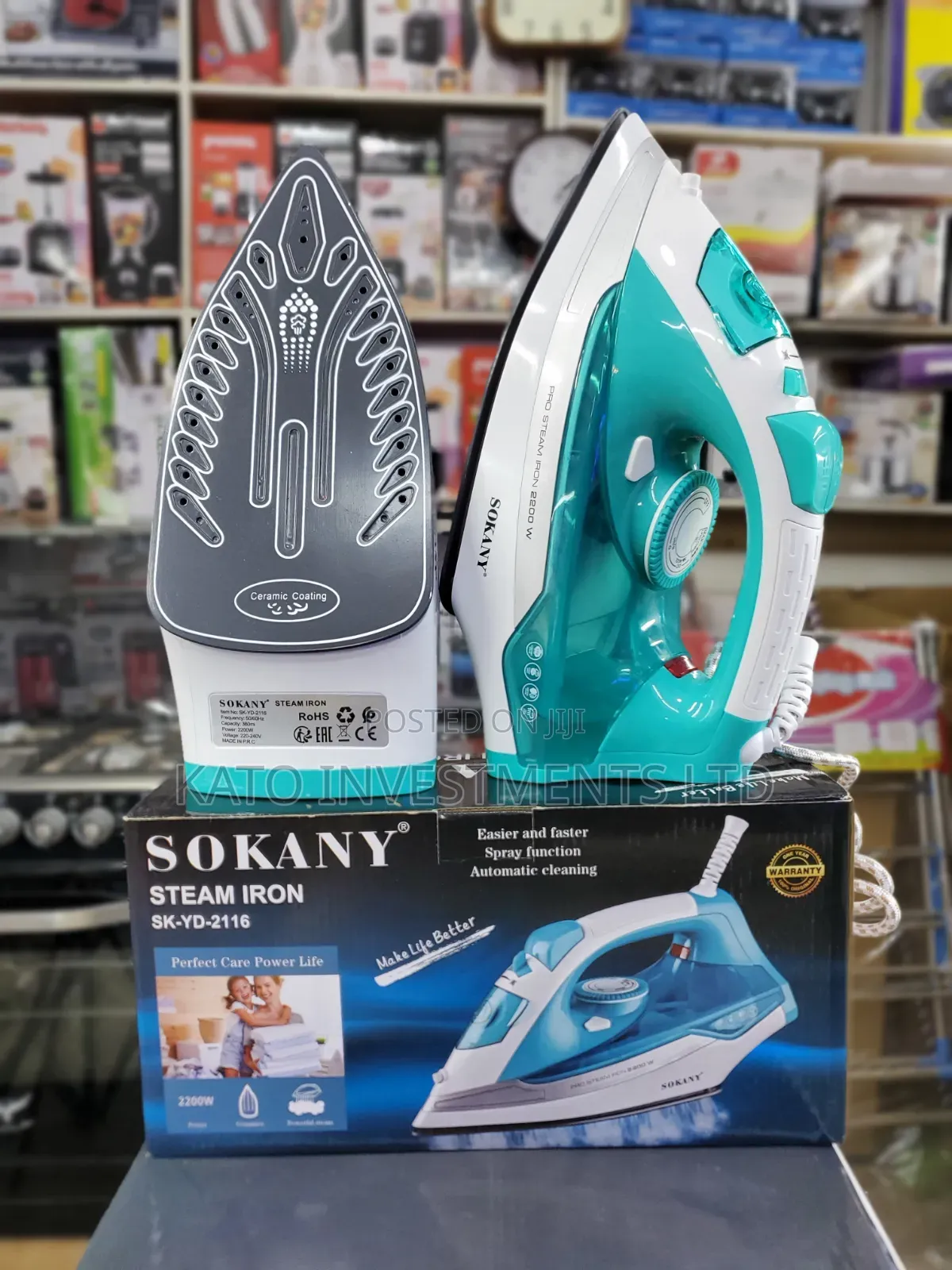 Sokany Steam Iron Green Sk-Yd-2116