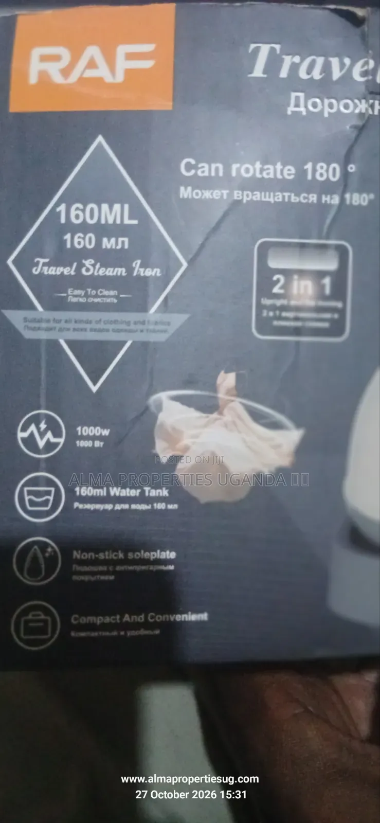 Raf Travel Steam Iron