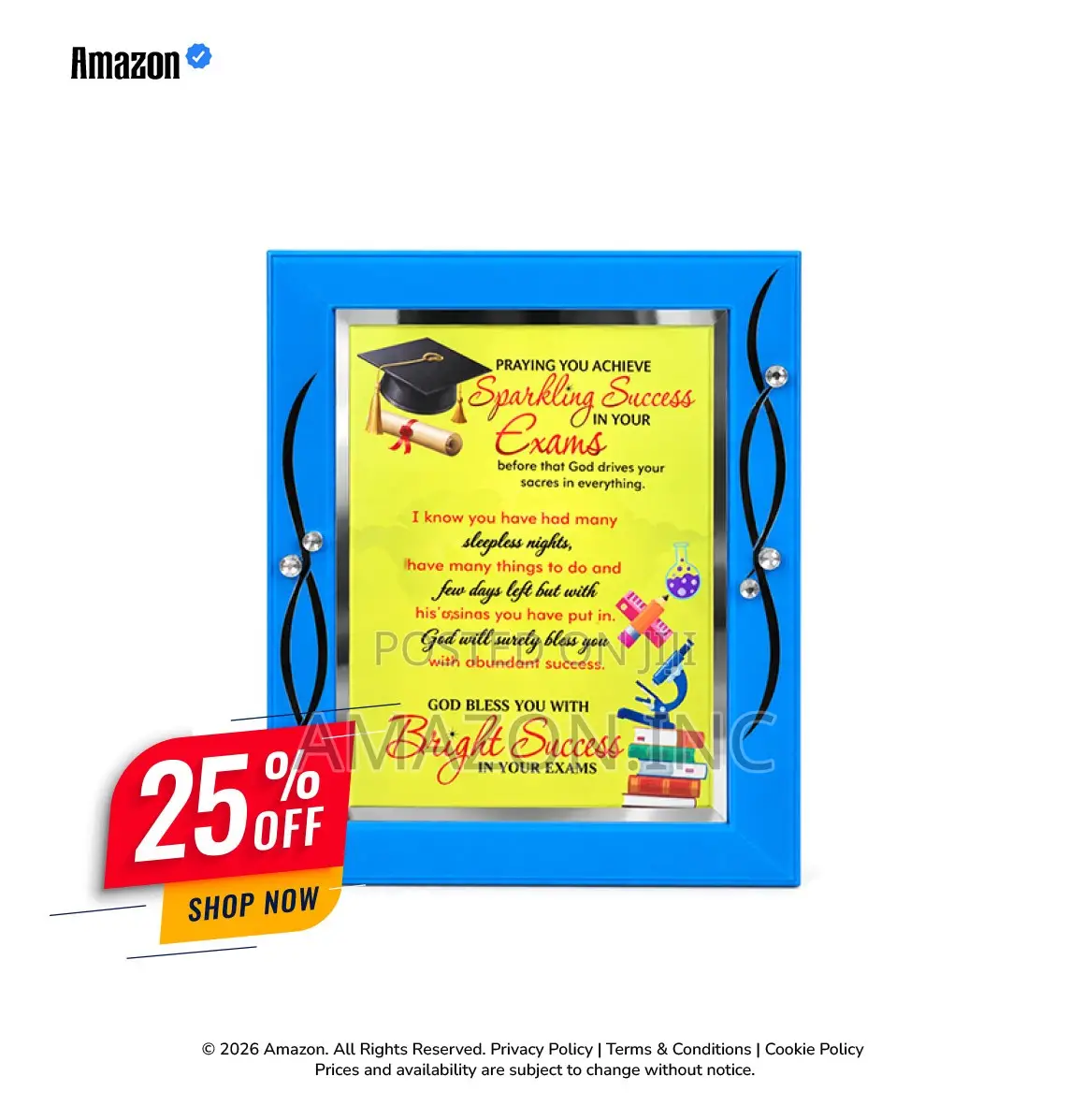 Exam Success Inspirational Frame – Good Luck Gift for Students