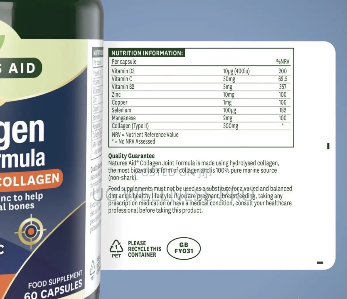 Collagen Joint Formula (60 Caps) - Hydrolysed Type II Marine Collagen