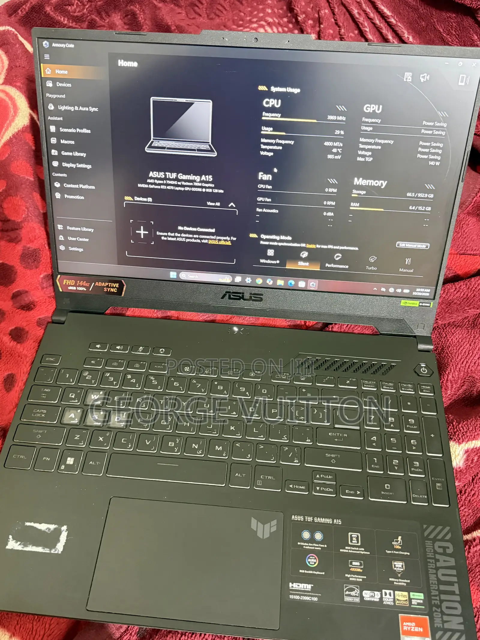 Laptop Asus TUF Gaming A15 16GB AMD Ryzen 9 SSD 1T