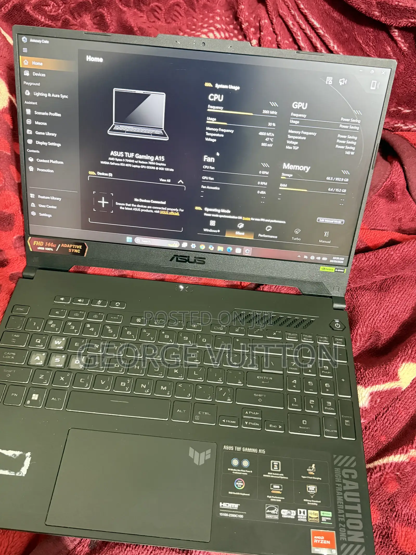 Laptop Asus TUF Gaming A15 16GB AMD Ryzen 9 SSD 1T