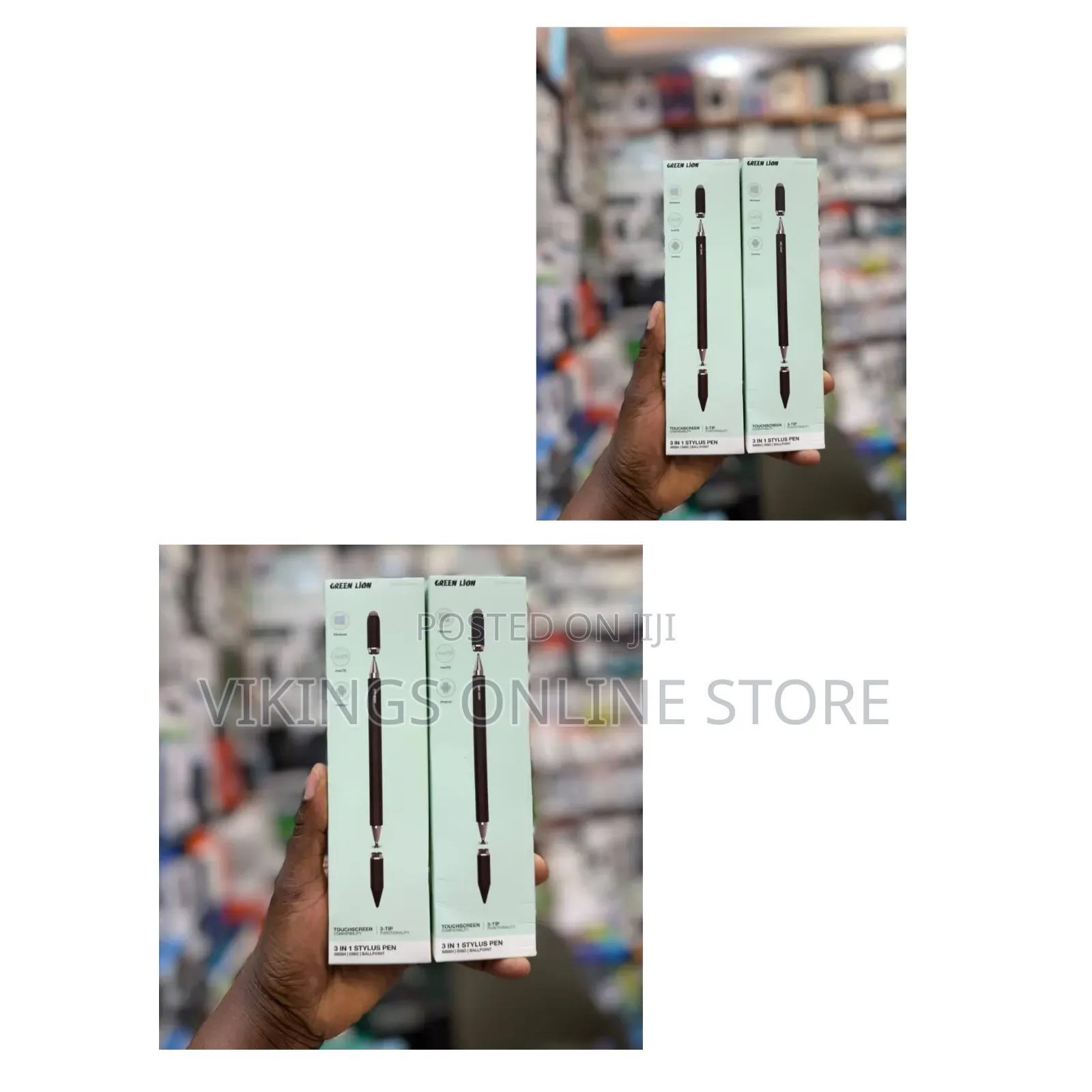 Green Lion 3-in-1 Stylus Pen
