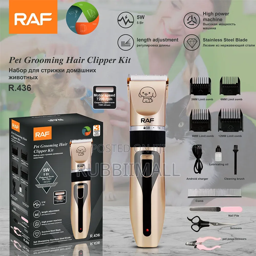 RAF Pet Grooming Hair Clipper Kit (Model R.436)