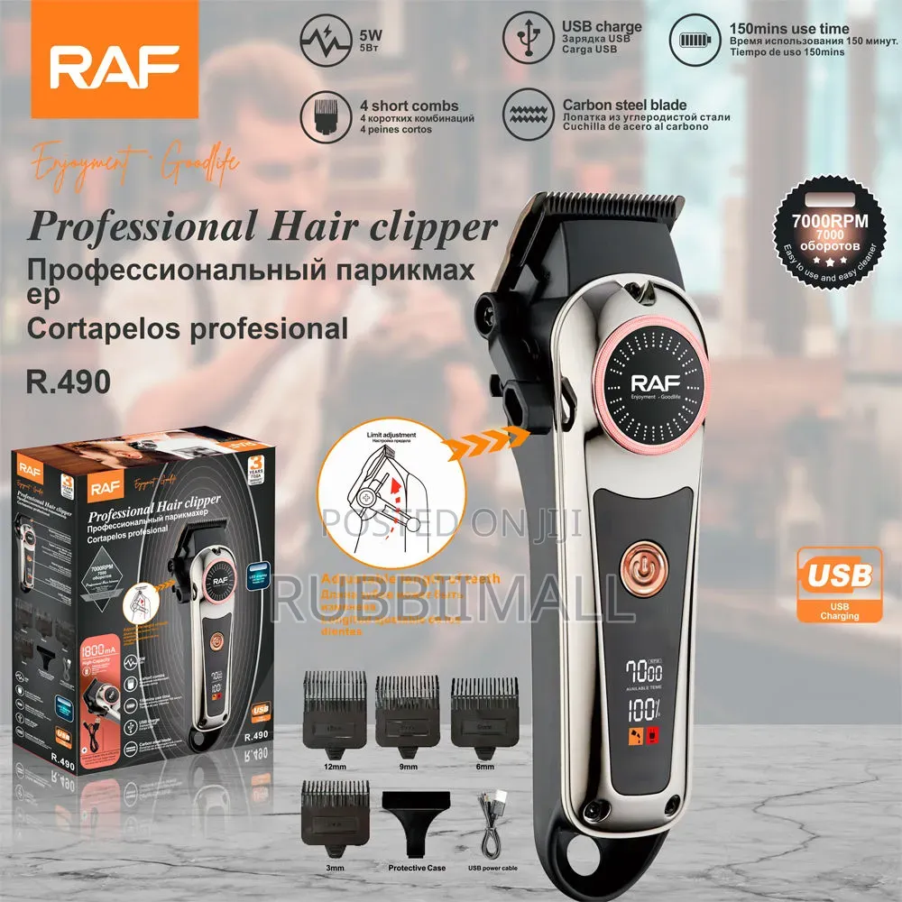 RAF R.490 Professional Cordless Hair Clipper