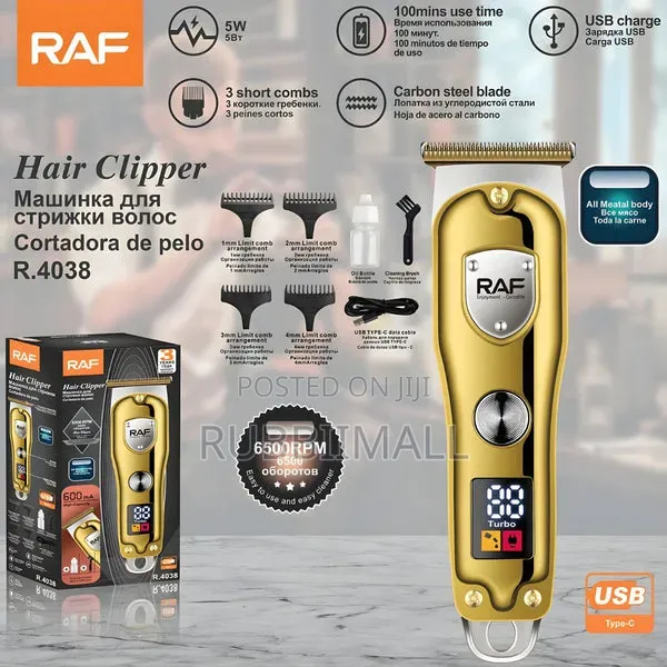 RAF R.4038 Cordless Electric Hair Clipper