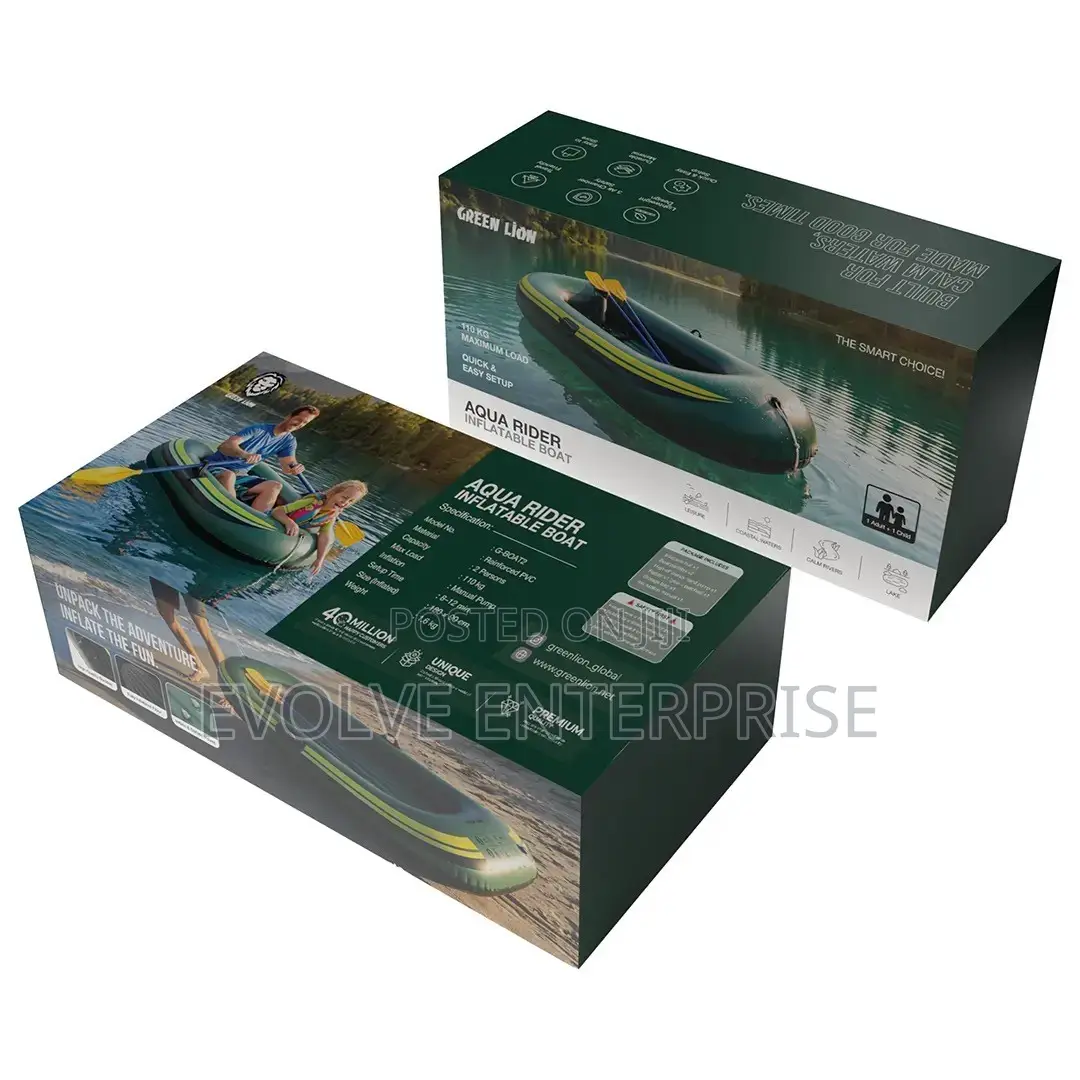 Green Lion Aqua Rider Inflatable Boat - Green