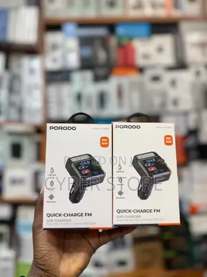Porodo Quick-Charge FM Car Charger (36W).
