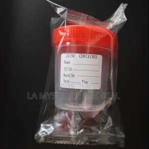 A Pack of 50 Disposable Plastic Urine Containeres
