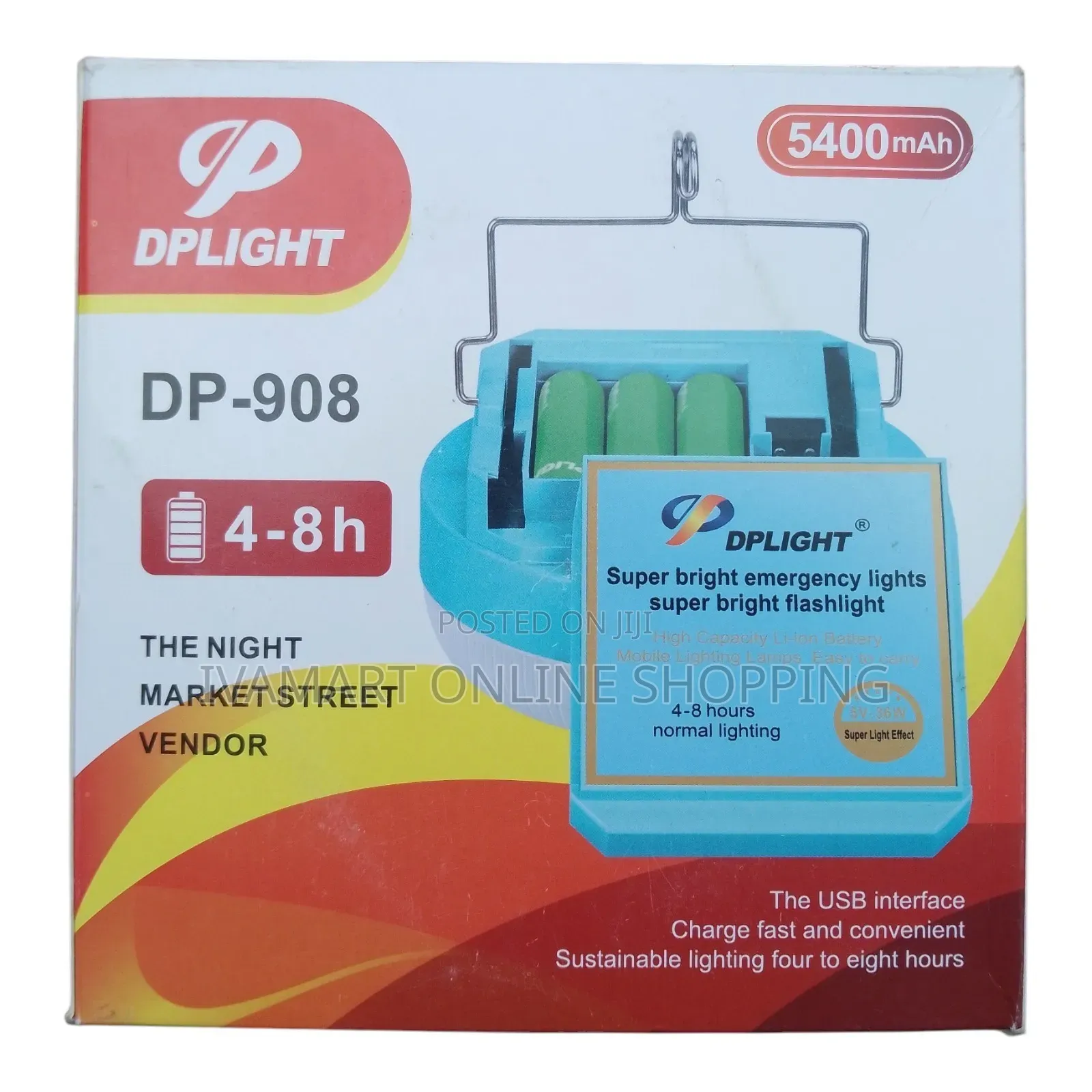 DPLIGHT DP-908 Rechargeable Emergency Light – 5400mAh