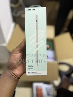 Green Lion 2 in 1 Pencil - White
