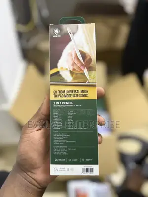 Green Lion 2 in 1 Pencil - White