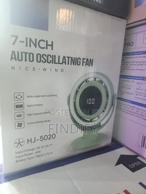 7-Inch Auto-Oscillating Rechargeable Desk Fan
