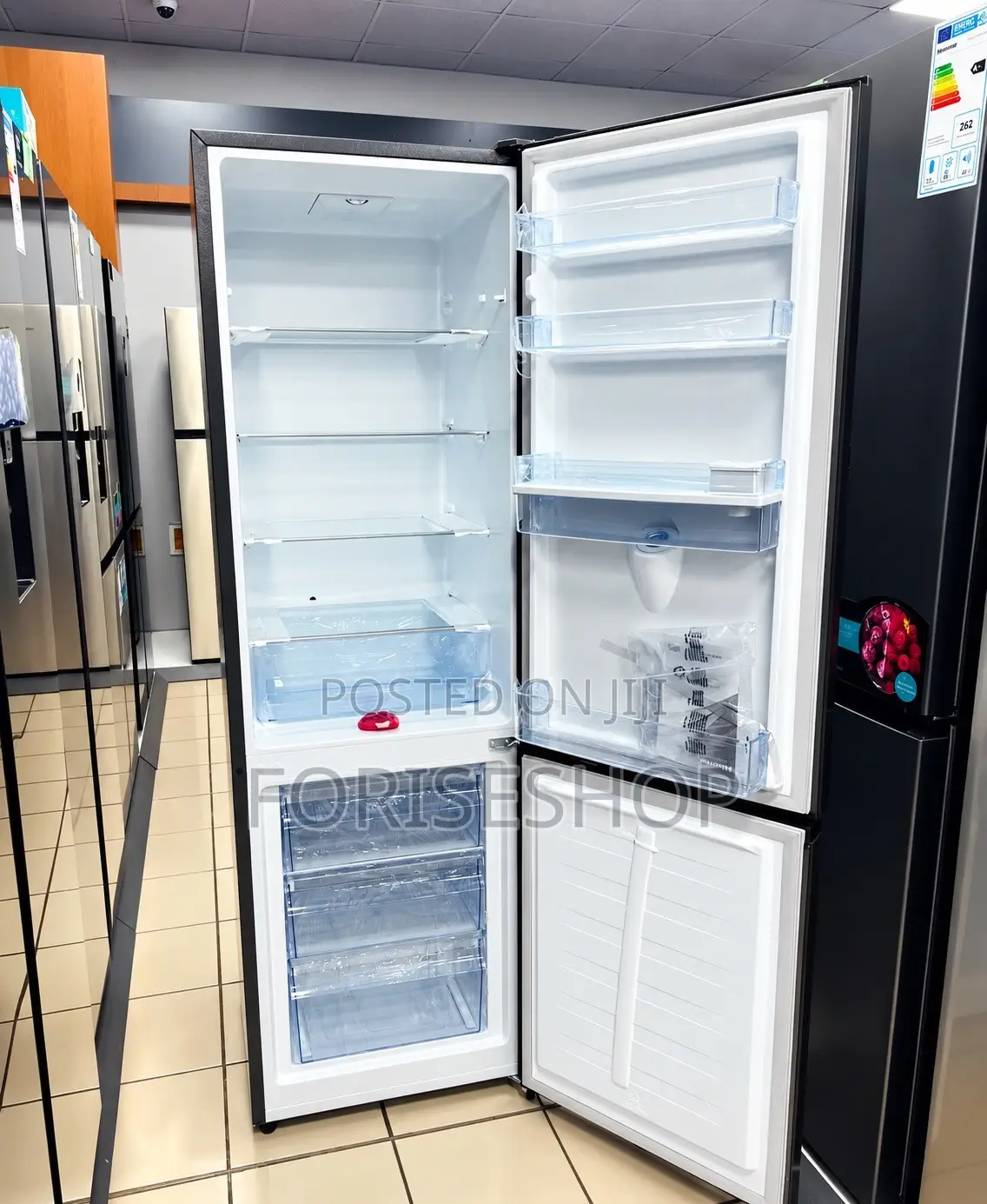 Hisense 341l Double Door Fridge Freezer With Dispenser