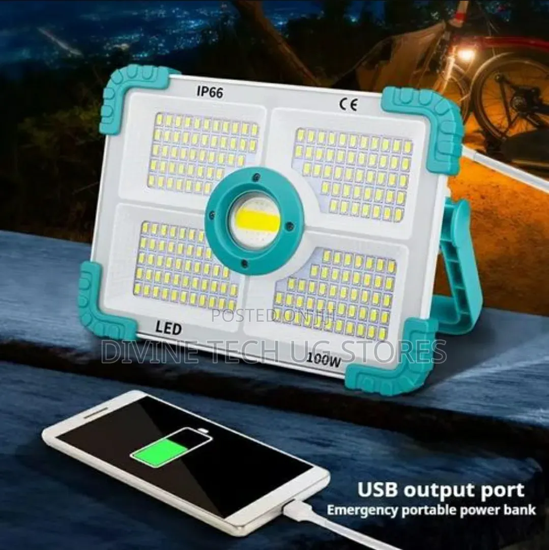 Projection Solar Rechargeable Flood Lights 100w