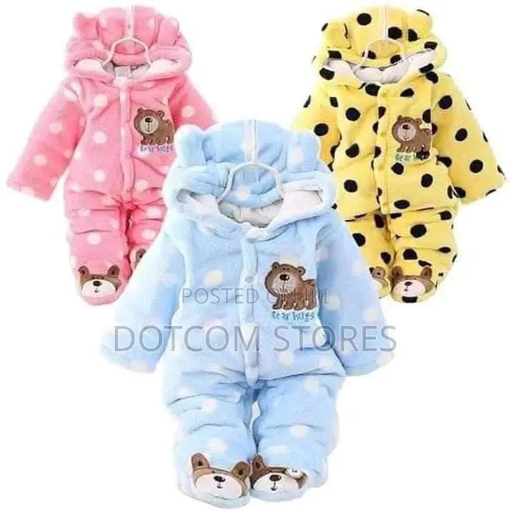 Fluffy, Hooded Baby Warm Soft Romper / Fleece Jumpsuit